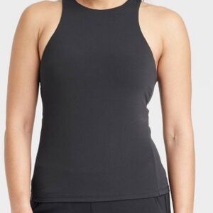 Women's Black Everyday soft -Sleeveless yoga Top